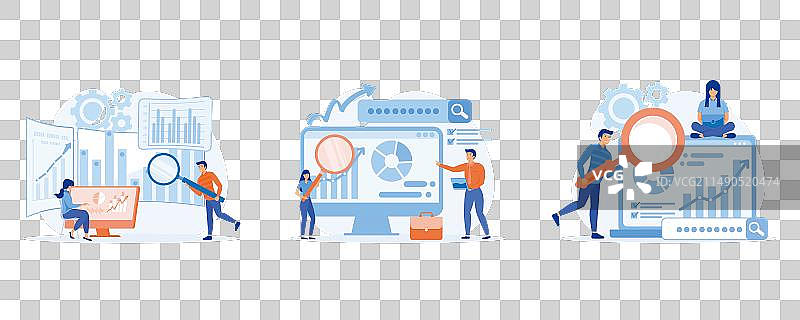 商业统计和数据分析图片素材