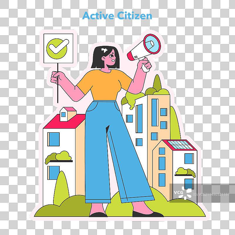 积极公民概念图片素材