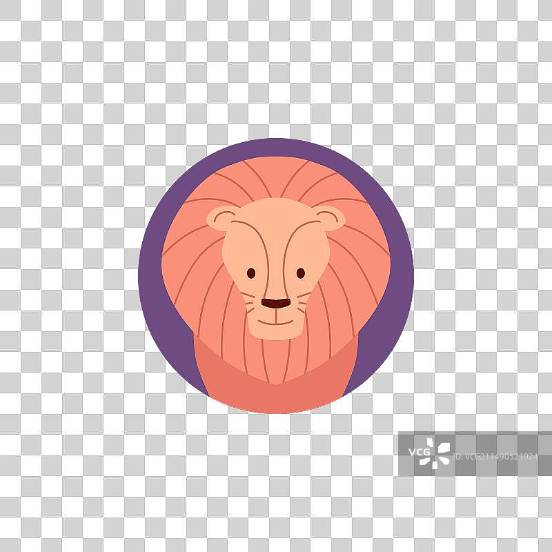 狮子座生肖符号占星图标图片素材