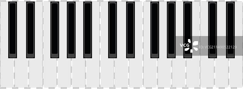 逼真的钢琴键盘图片素材