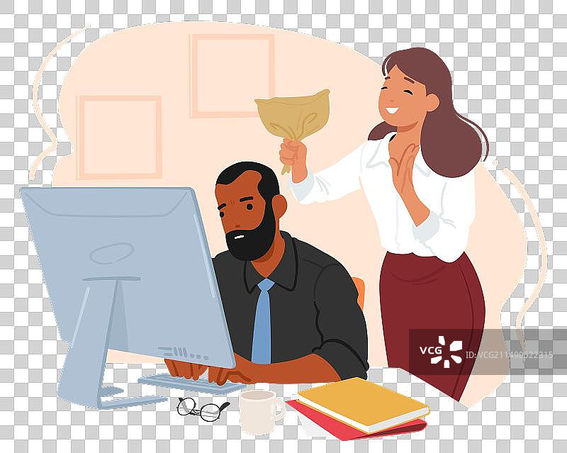 愚人节偷偷摸摸的女人图片素材