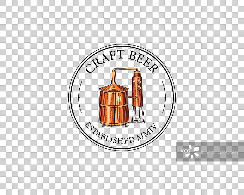 蒸馏酒精标志徽章图片素材