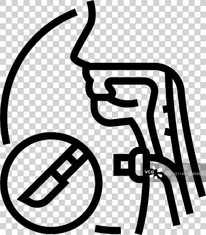 气管切开术手术线条图标图片素材