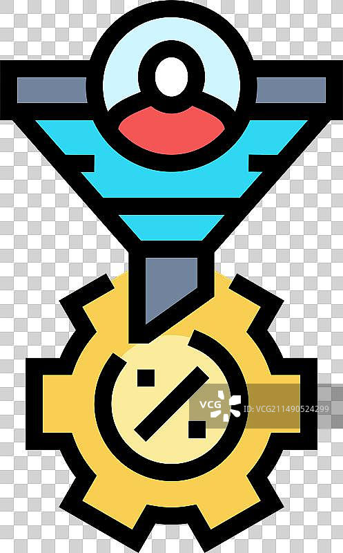 转化率优化CRO彩色图标图片素材