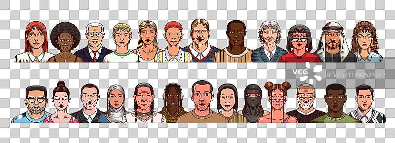 人类头像合集人脸图片素材