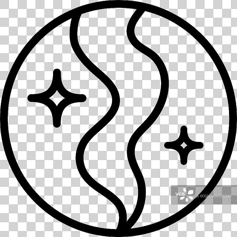 发丝光泽概念线条图标图片素材