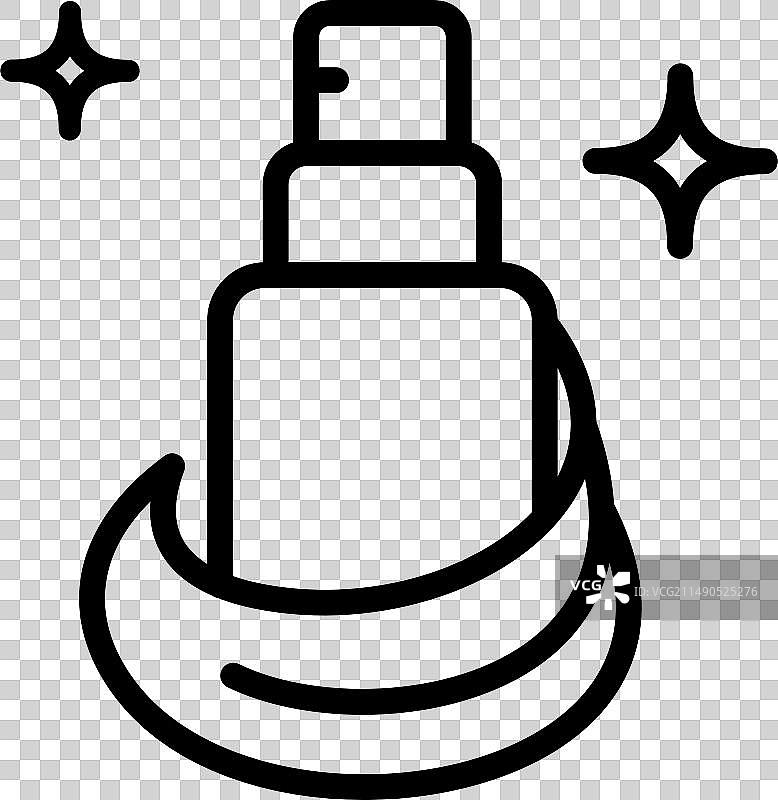 护发素或洗发水角蛋白瓶线条图标图片素材