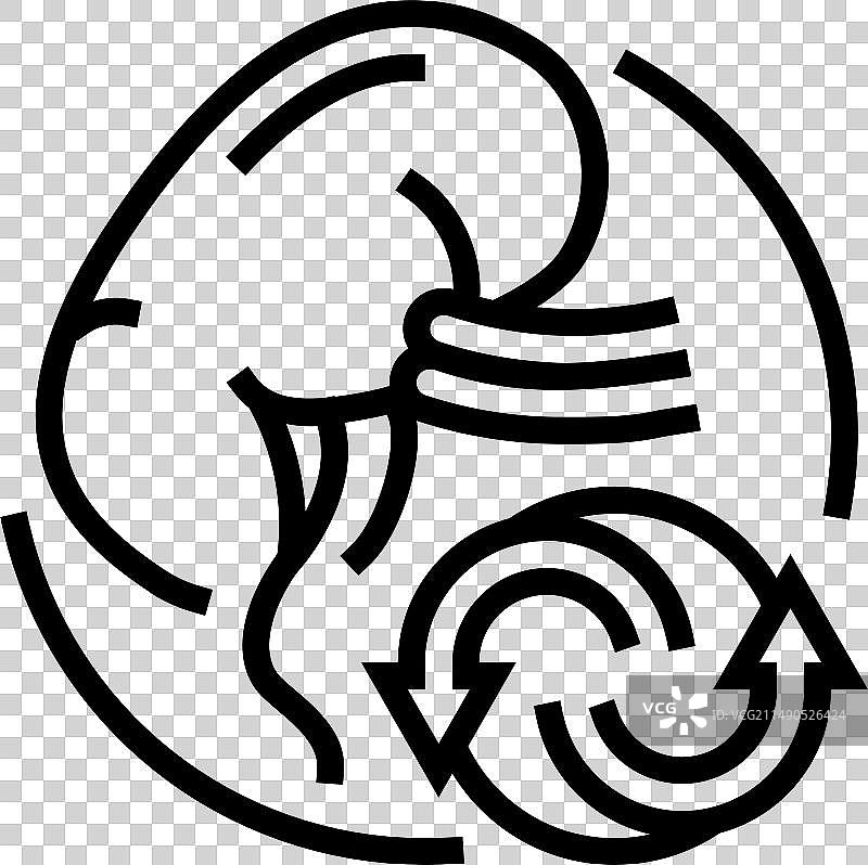 肾移植手术线性图标图片素材