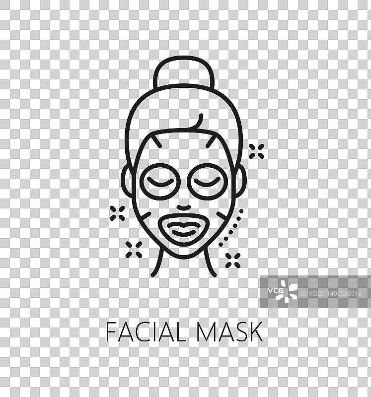 面部面膜美容与中胚层疗法图标图片素材