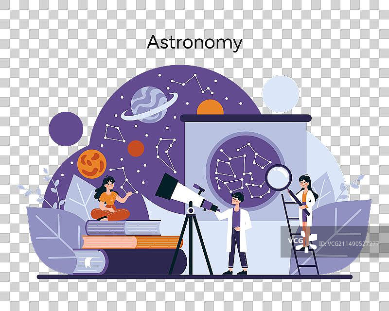 角色人物进行太空探索图片素材