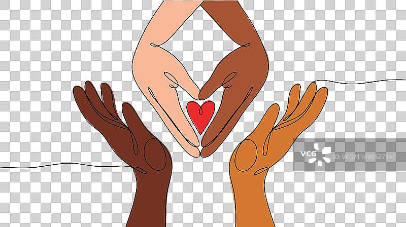 种族歧视之手图片素材