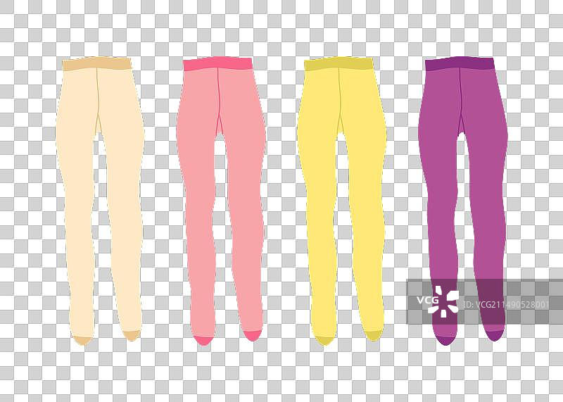 卡通彩色服装女式紧身裤合集图片素材