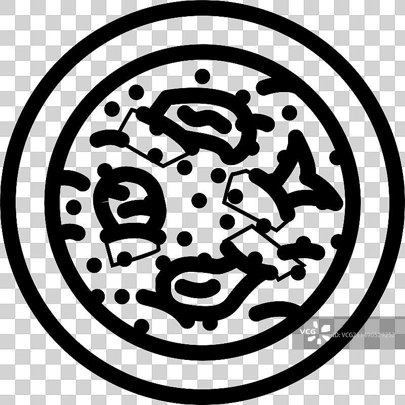海鲜鱼汤线性图标图片素材
