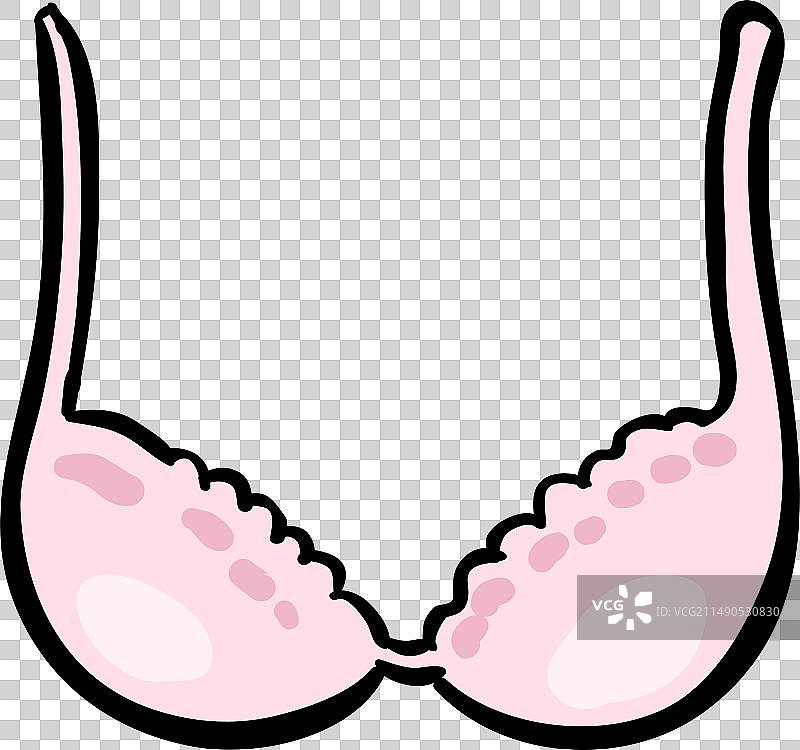 代表内衣的粉色胸罩图标图片素材