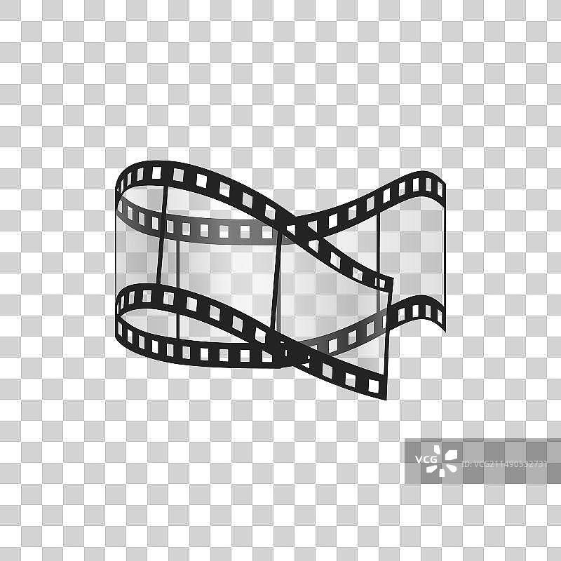 3D胶片折叠透明素材图片素材