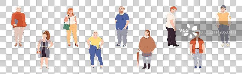 全身肥胖人物角色图片素材