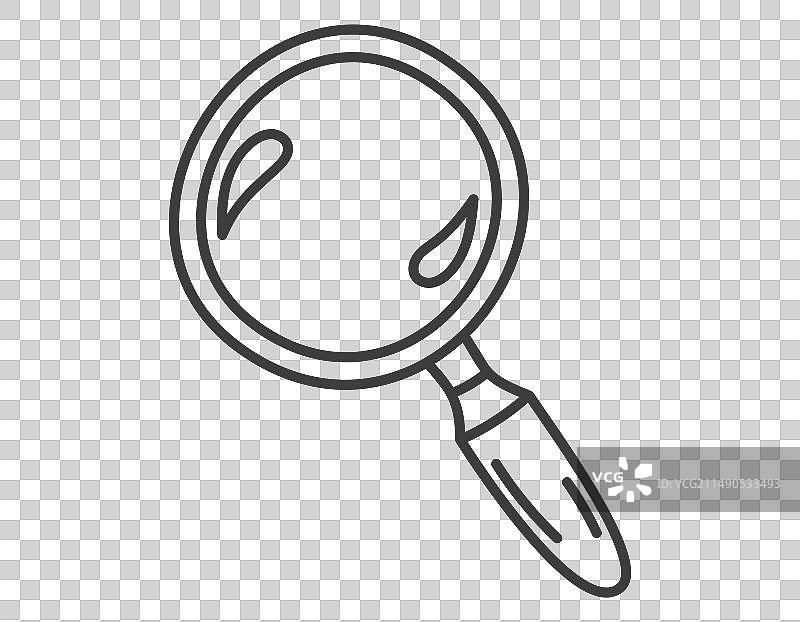 放大镜的涂鸦符号图片素材