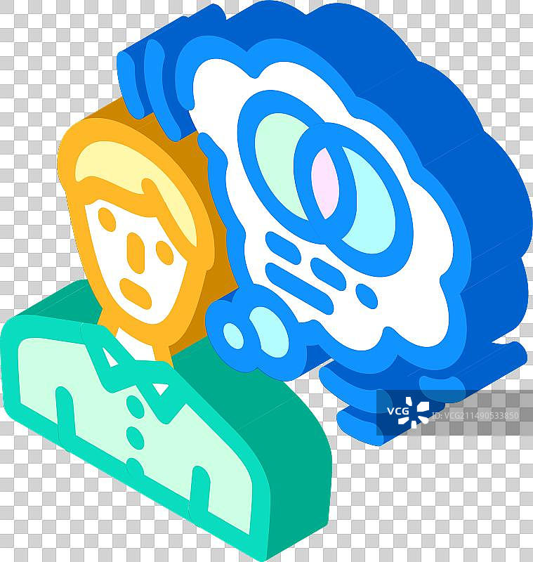 注意剩余时间管理2.5D图标图片素材