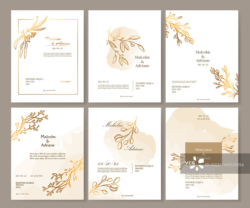 奢华婚礼请柬图片素材