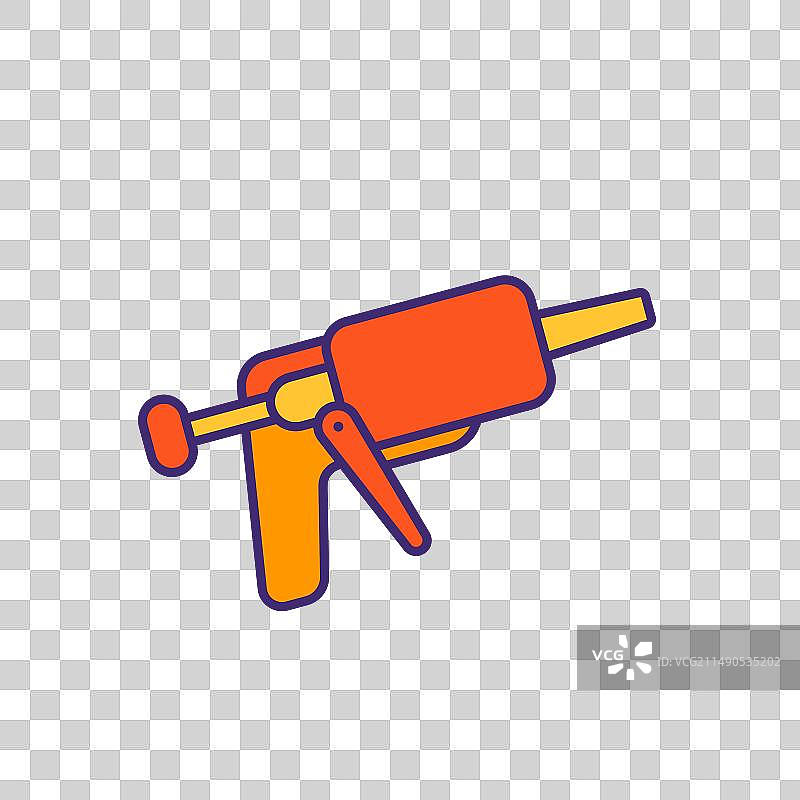 带轮廓的硅胶枪图标图片素材