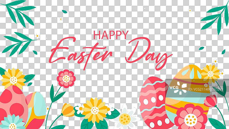 扁平风格复活节假日设计图片素材