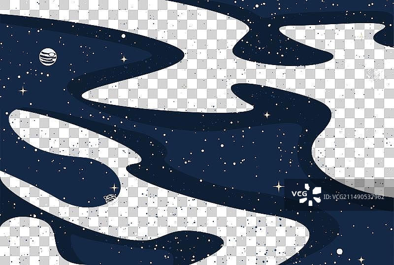 卡通星空宇宙行星图片素材