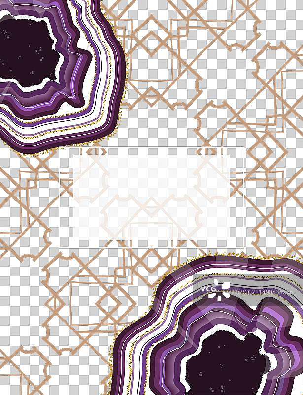 带水晶晶洞的波西米亚风模板图片素材