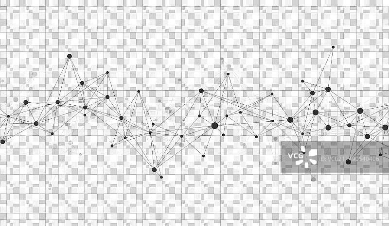 连接点和线的抽象几何图片素材