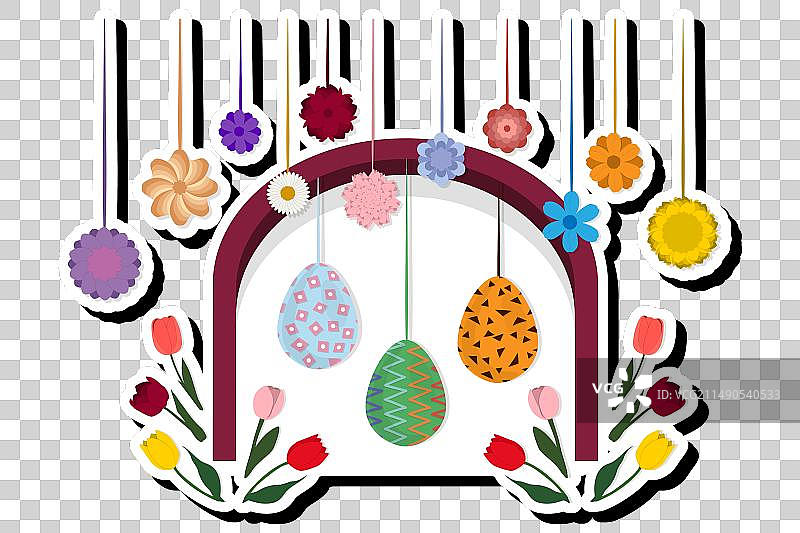 复活节主题庆祝活动与彩蛋图片素材