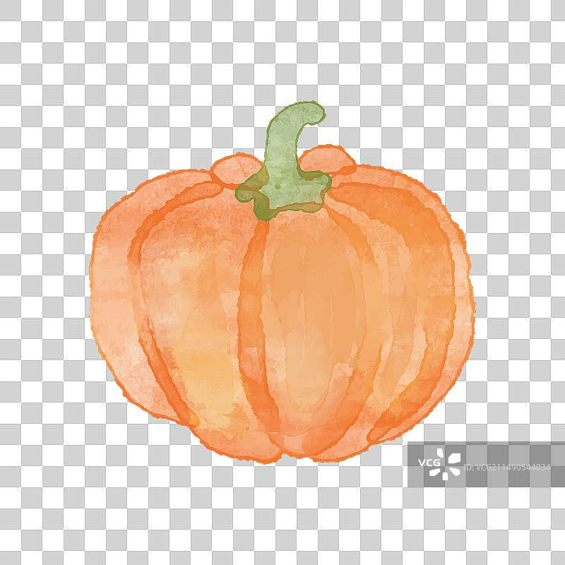 水彩橙色秋季南瓜图片素材