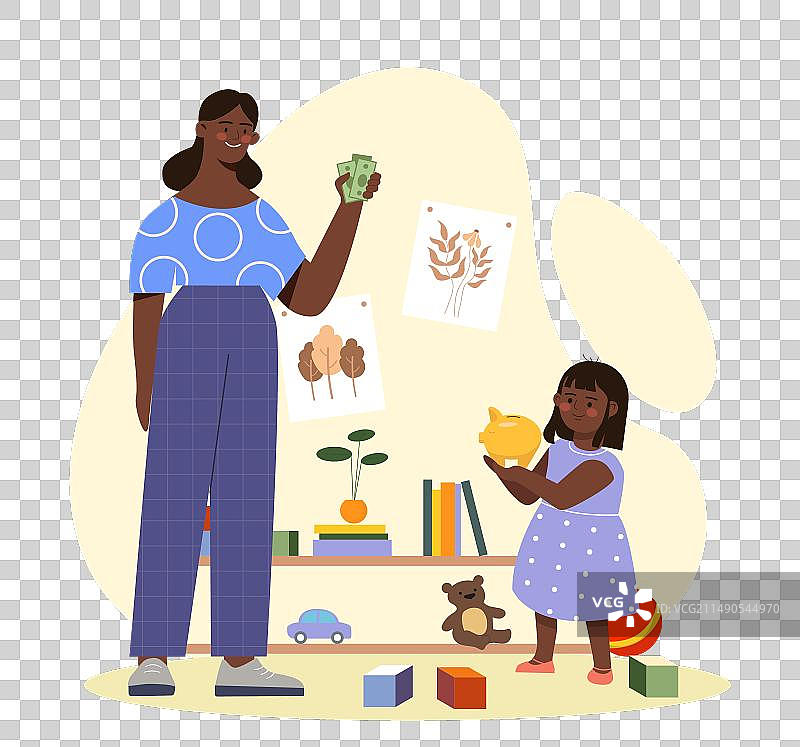 给女孩的零花钱图片素材