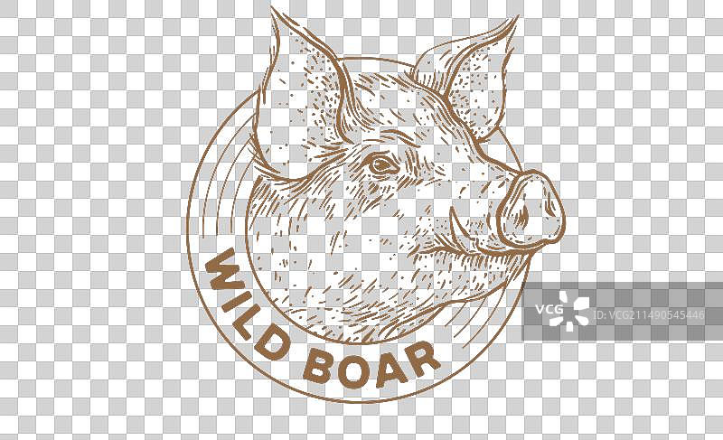 猪头肉标签图片素材
