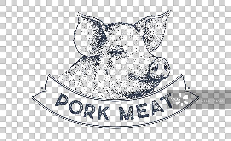 猪头肉标签图片素材