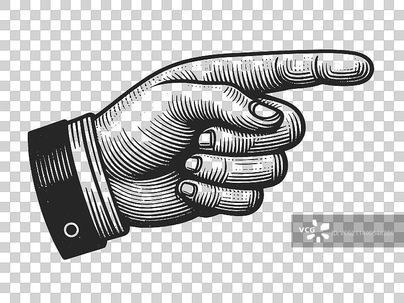 食指手势草图图片素材