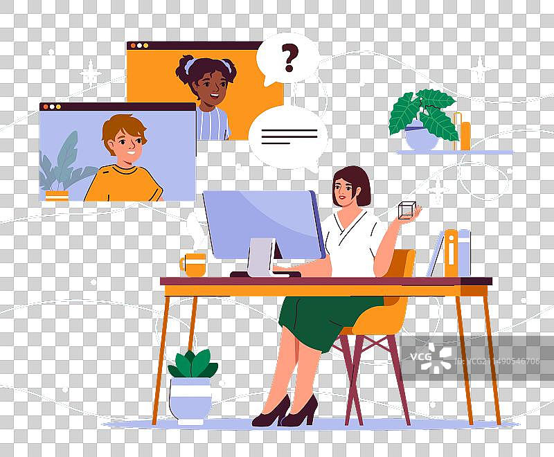 在线学校女人图片素材