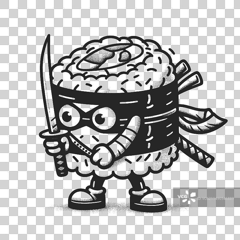 可爱寿司卷卡通形象图片素材