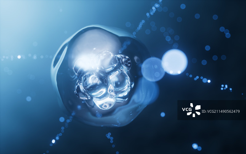 细胞与生物科技概念三维渲染图片素材