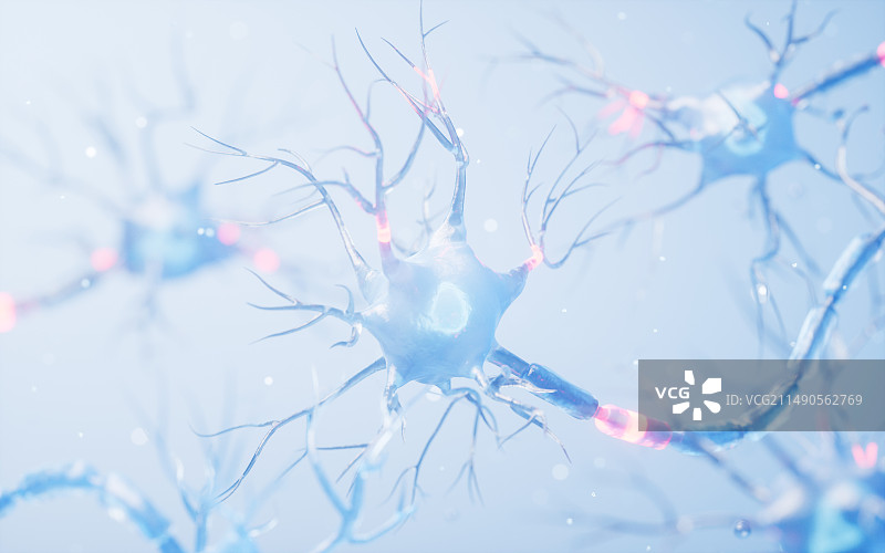 神经元细胞生物概念三维渲染图片素材