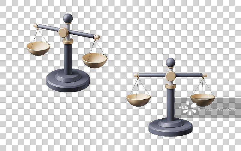 卡通风格交易秤三维渲染图片素材