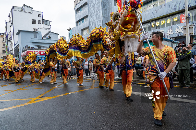 舞龙表演图片素材