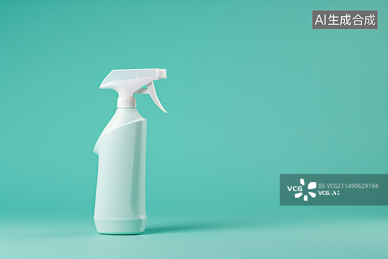 【AI数字艺术】居家家庭消毒抗疫防护安全消毒空瓶子背景，世界卫生日概念插图图片素材