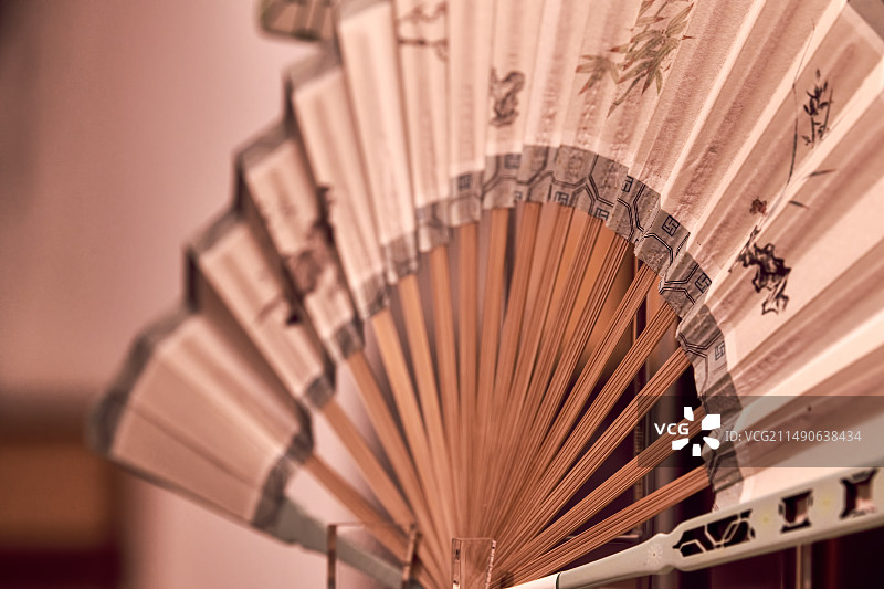 中国古风水墨画扇子中国文化扇面图片素材