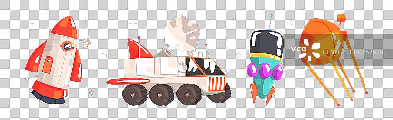 太空探索：火箭车穿梭图片素材