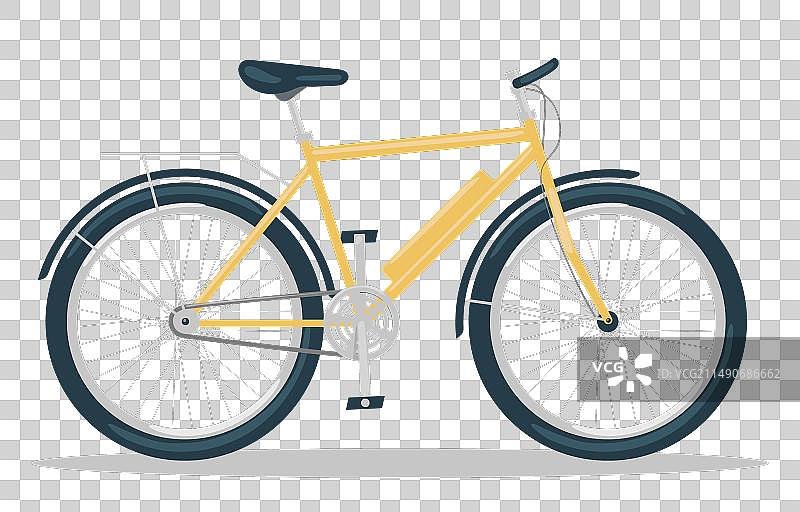 扁平风格电动自行车图片素材