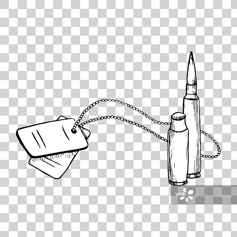 带士兵编号的子弹夹图片素材