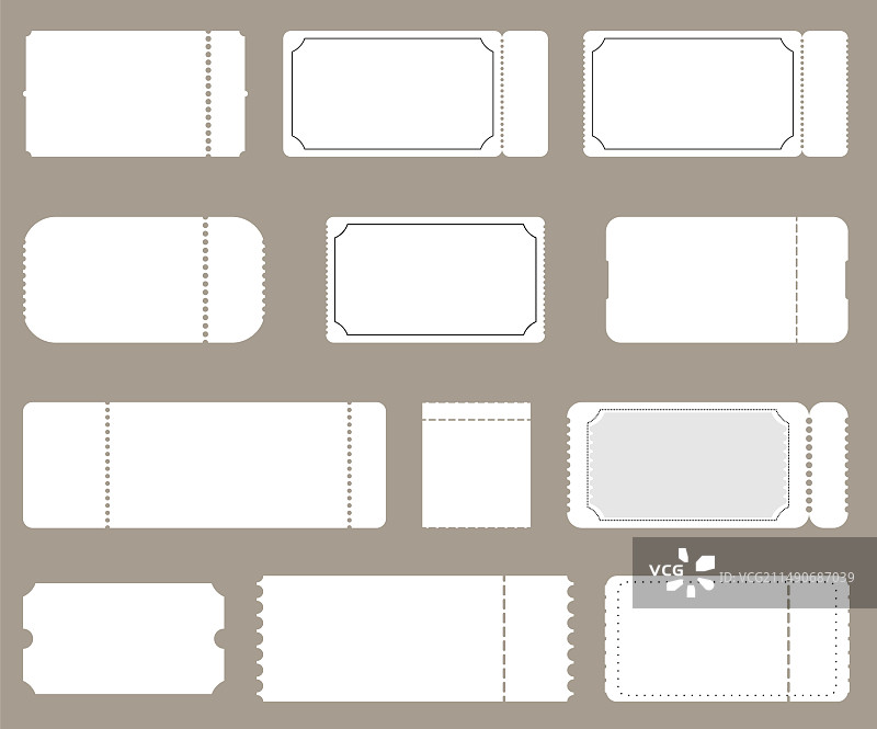 票券模板套装图片素材