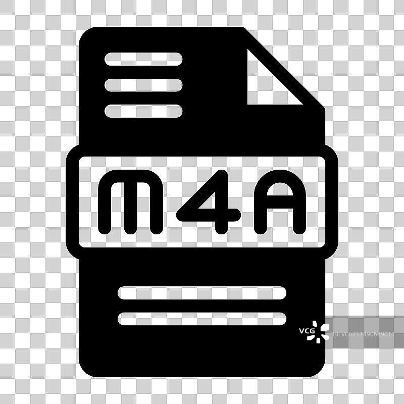 M4A音频文件格式扁平风格图标设计图片素材