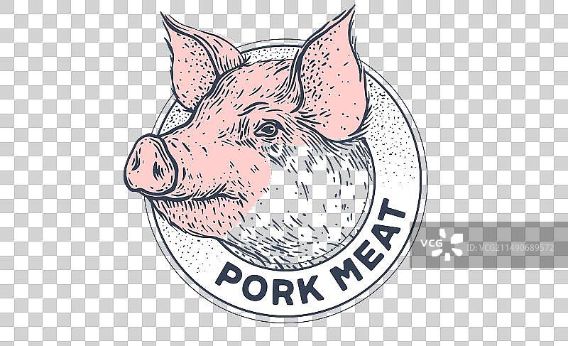 猪头肉标签图片素材