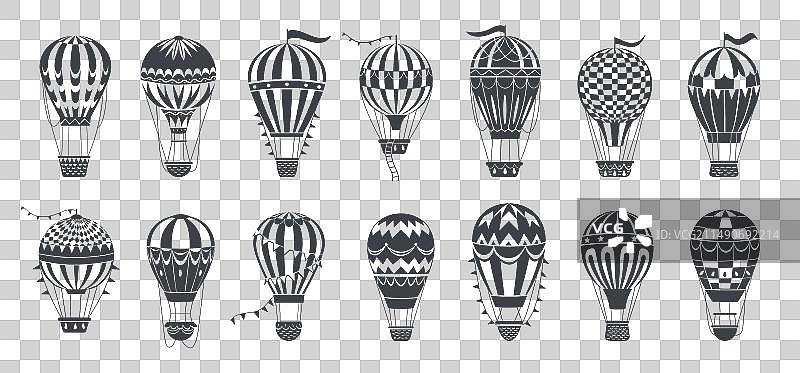 复古飞行器热气球图片素材