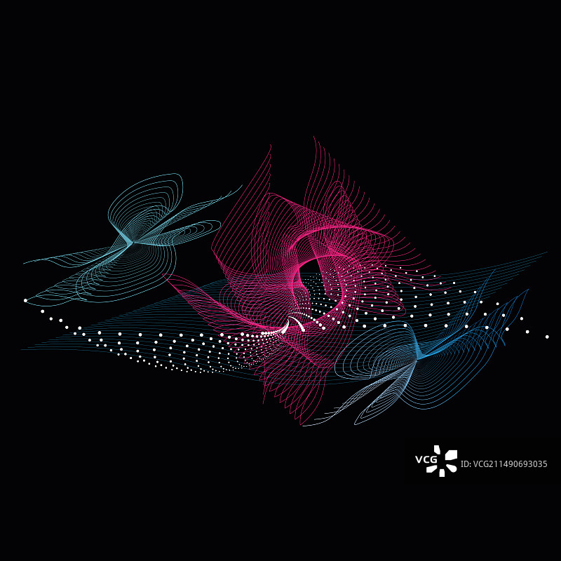 创建虚线螺旋涡旋图片素材